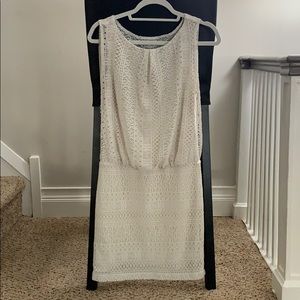 White/Cream sleeveless mini dress